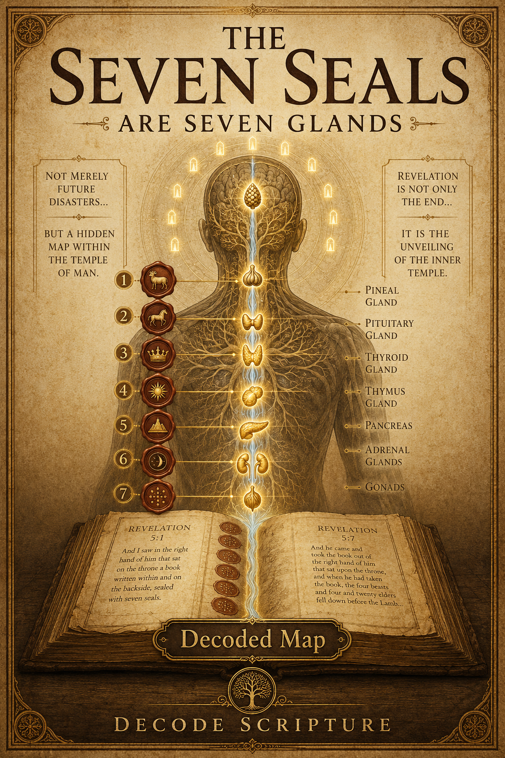 The Seven Seals Are Seven Glands: Revelation Decoded - Decoded Map